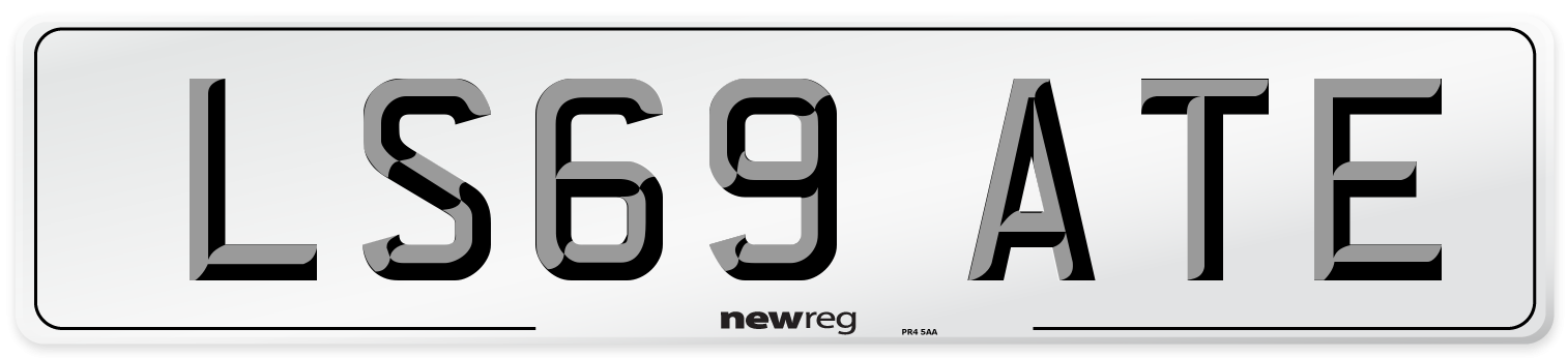 LS69 ATE Number Plate from New Reg